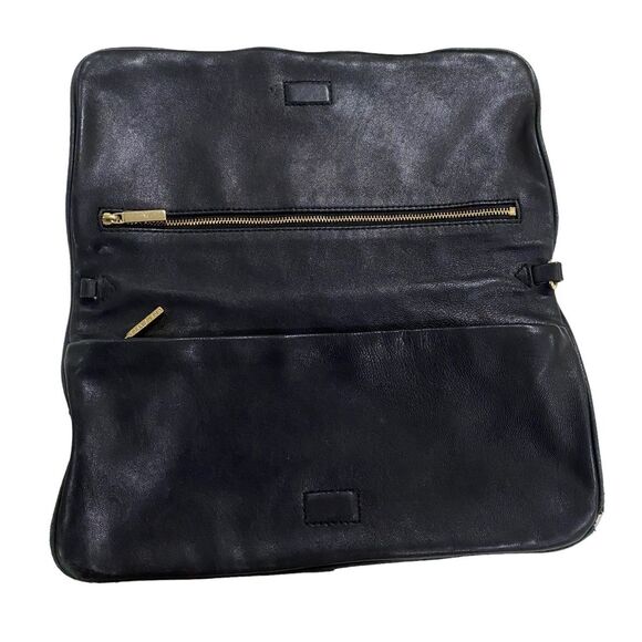 TORY BURCH BLACK BAG - leather - studded - gold hardware - magnetic closure - Picture 3 of 14